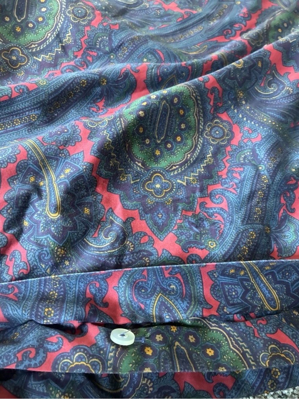 Vintage Ralph Lauren Paisley King Duvet Made in France Rare - Picture 6 of 7